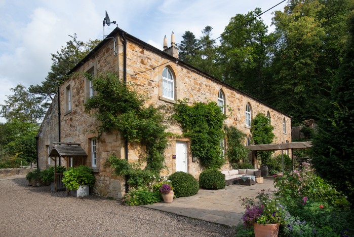 The front of The Stables group accommodation at Brinkburn