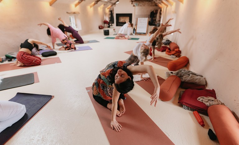 yoga mats and stretching at brinkburn
