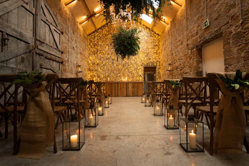 barn wedding ceremony northumberland